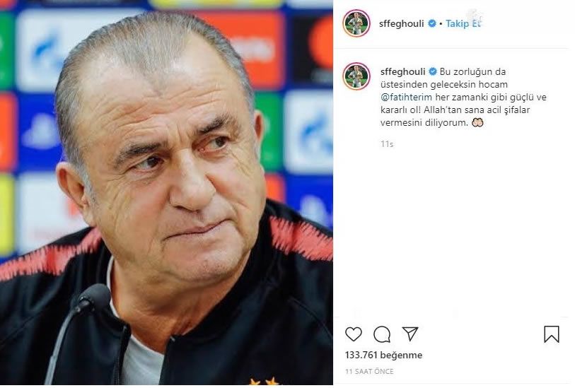 G.Saraylı futbolculardan Terim'e geçmiş olsun mesajı 7