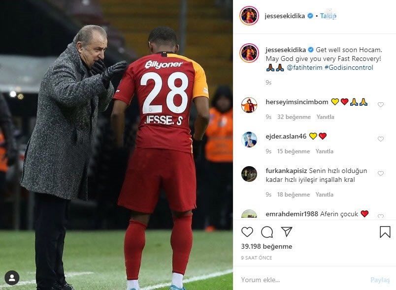 G.Saraylı futbolculardan Terim'e geçmiş olsun mesajı 8