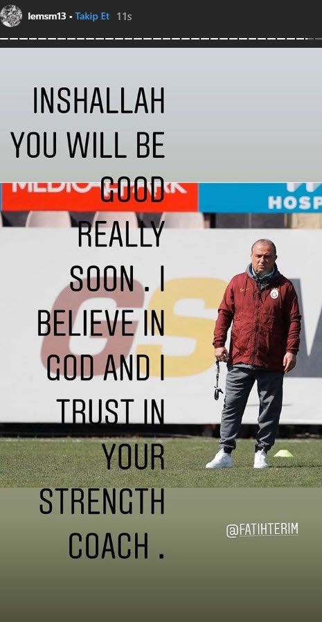 G.Saraylı futbolculardan Terim'e geçmiş olsun mesajı 10