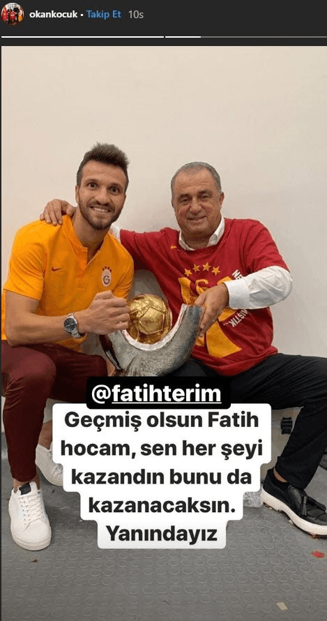 G.Saraylı futbolculardan Terim'e geçmiş olsun mesajı 13