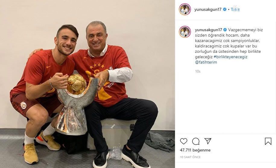 G.Saraylı futbolculardan Terim'e geçmiş olsun mesajı 17