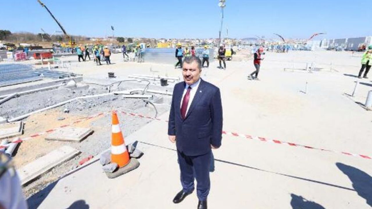 Son dakika... Bakan Fahrettin Koca, yapımı süren pandemi hastanelerinde incelemelerde bulundu 5