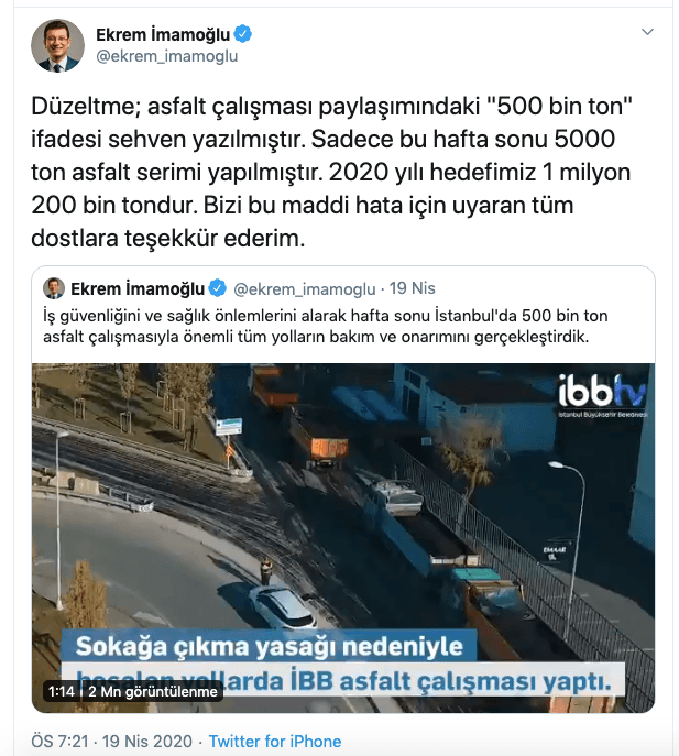 İmamoğlu "2 günde 500 bin ton asfalt döktük" dedi! Sosyal medyadan tepki yağdı... 11