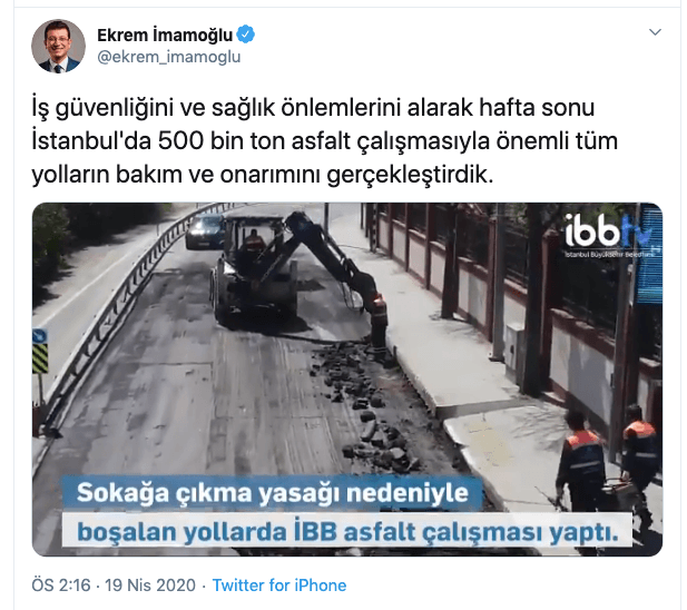 İmamoğlu "2 günde 500 bin ton asfalt döktük" dedi! Sosyal medyadan tepki yağdı... 2