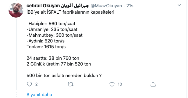 İmamoğlu "2 günde 500 bin ton asfalt döktük" dedi! Sosyal medyadan tepki yağdı... 10