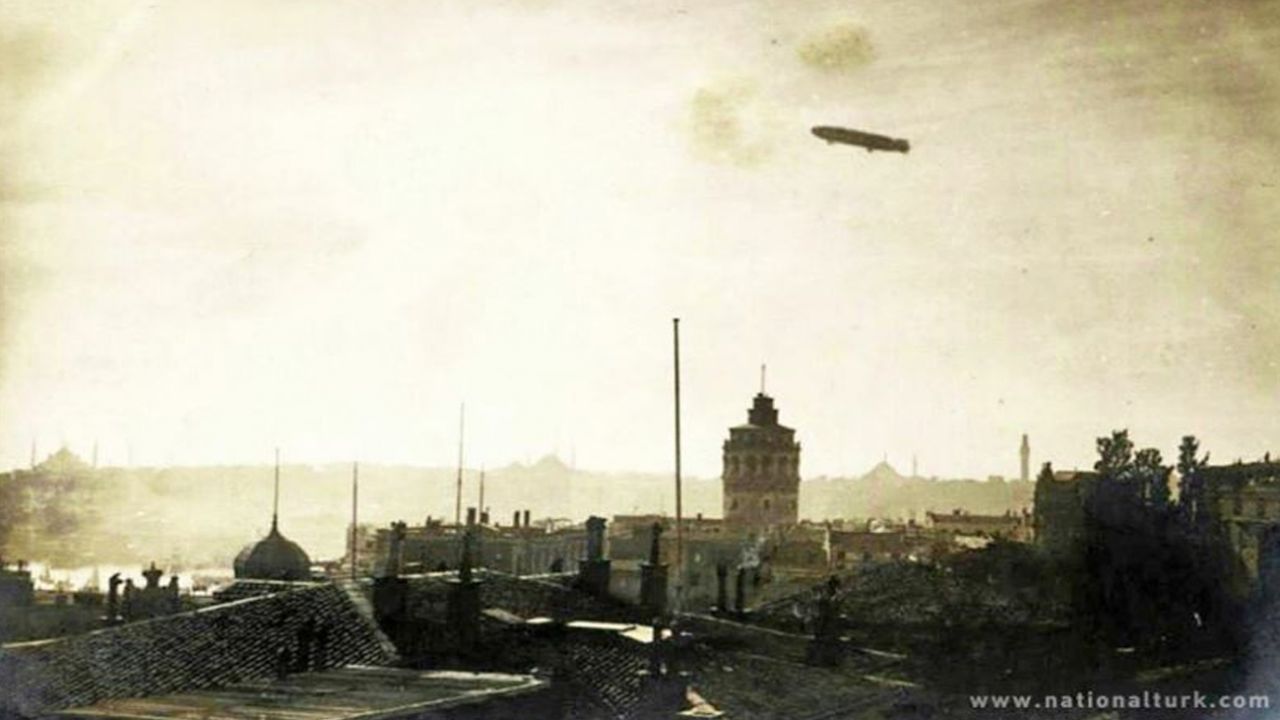 Bir Alman zeplininden 1918'de çekilen kuş bakışı İstanbul fotoğrafları 16