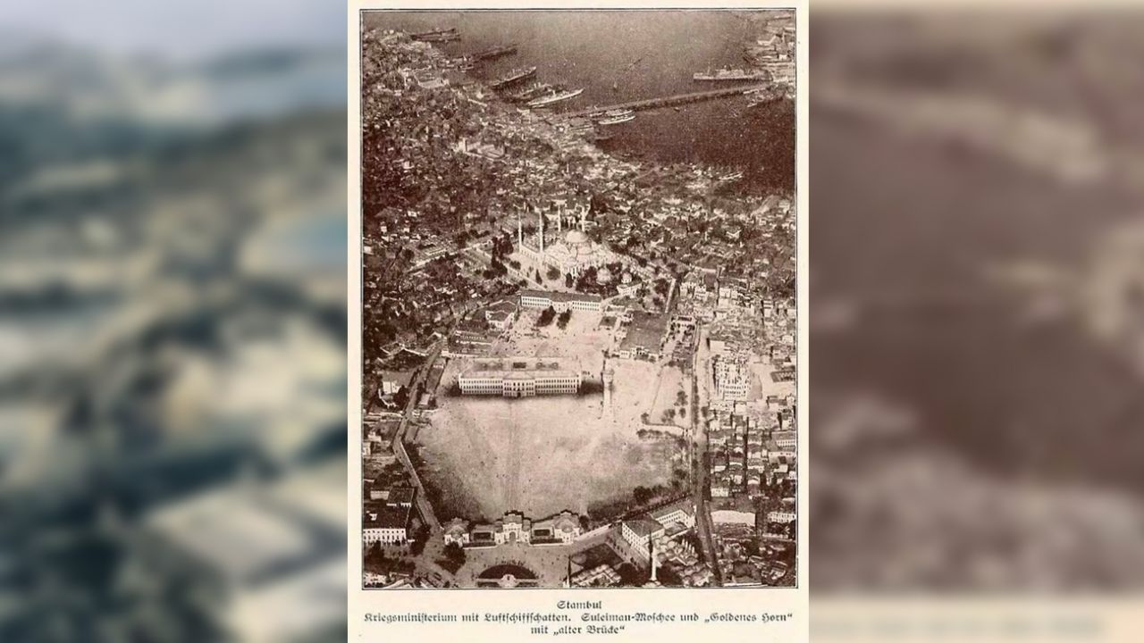 Bir Alman zeplininden 1918'de çekilen kuş bakışı İstanbul fotoğrafları 3