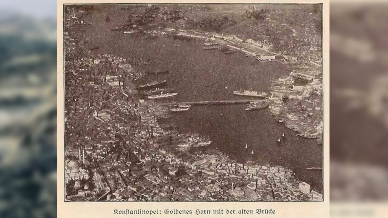 Bir Alman zeplininden 1918'de çekilen kuş bakışı İstanbul fotoğrafları 6