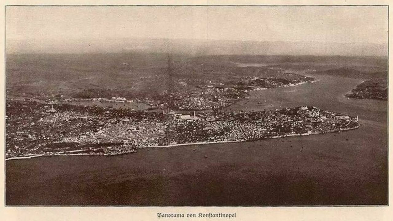 Bir Alman zeplininden 1918'de çekilen kuş bakışı İstanbul fotoğrafları 8