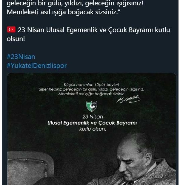Futbol camiasından 23 Nisan mesajları 12