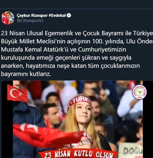 Futbol camiasından 23 Nisan mesajları 17
