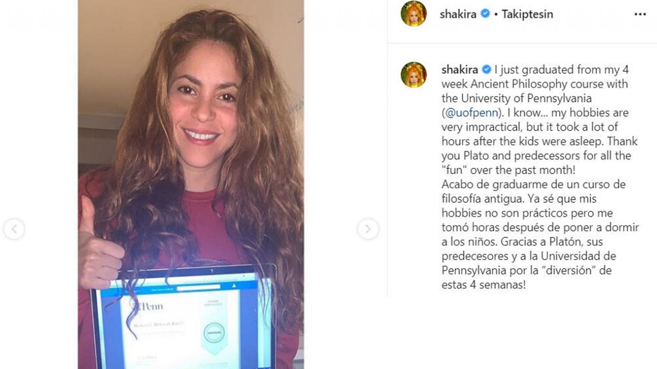 Son dakika... Shakira karantinayı fırsat bilip diploma aldı 2