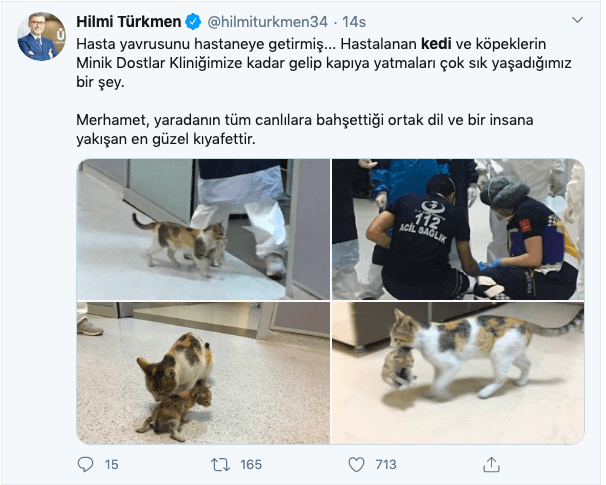 Türk hekimlerine güvenileceğini biliyordu, yavrusunu ensesinden tutup acile getirdi! 2