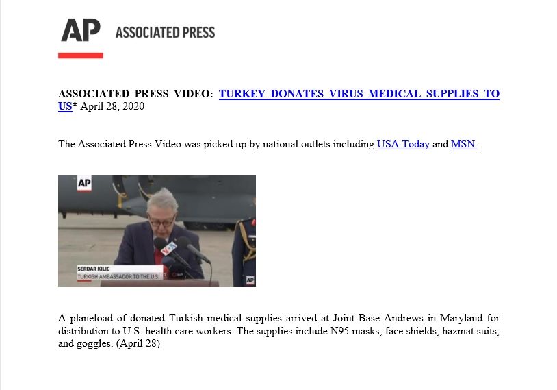 Türkiye'nin yardımı ABD medyasının manşetlerinde! 19
