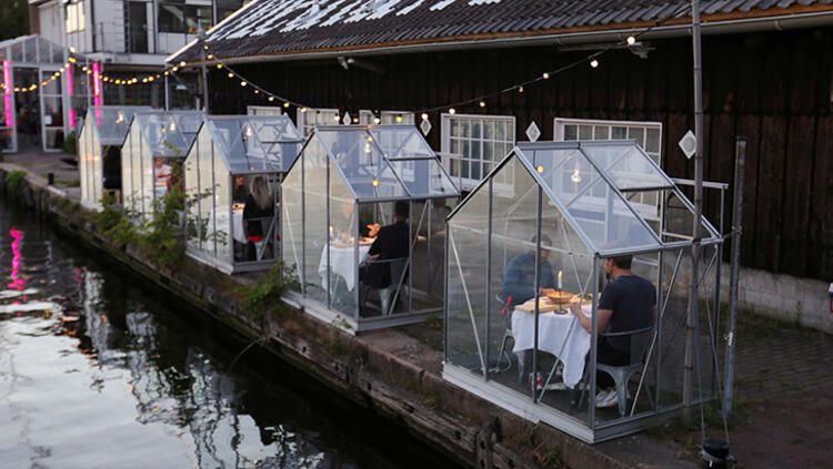 Amsterdam'da kabin restoran açıldı 1