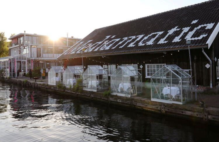 Amsterdam'da kabin restoran açıldı 10