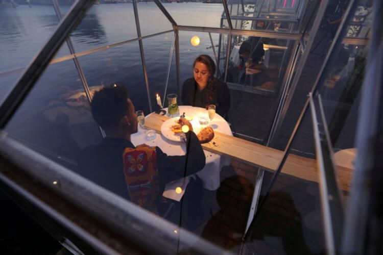 Amsterdam'da kabin restoran açıldı 2