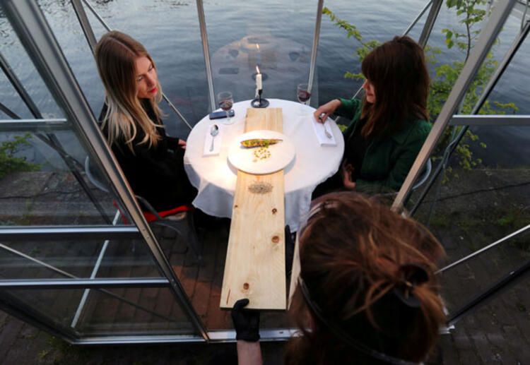 Amsterdam'da kabin restoran açıldı 3