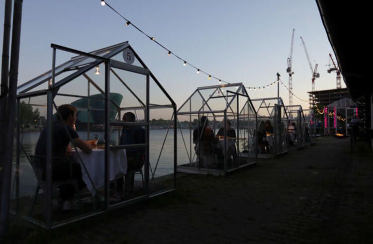 Amsterdam'da kabin restoran açıldı 6