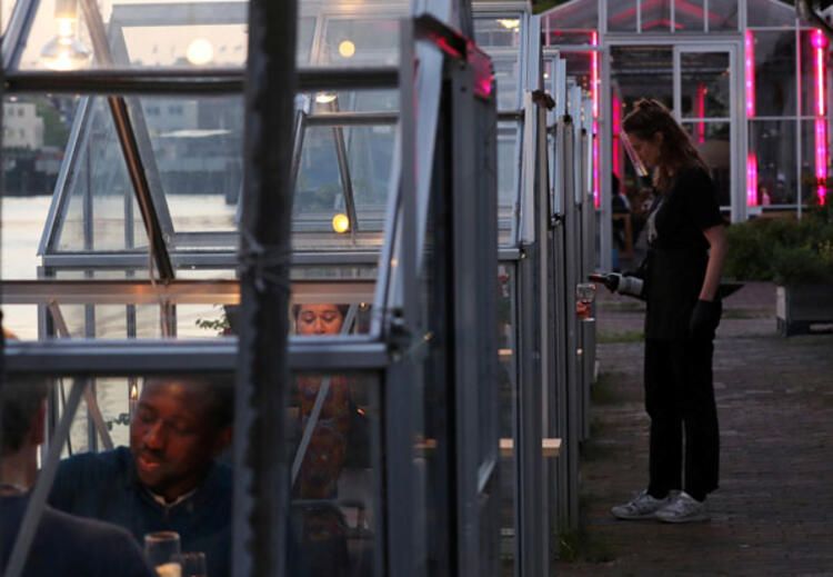 Amsterdam'da kabin restoran açıldı 8