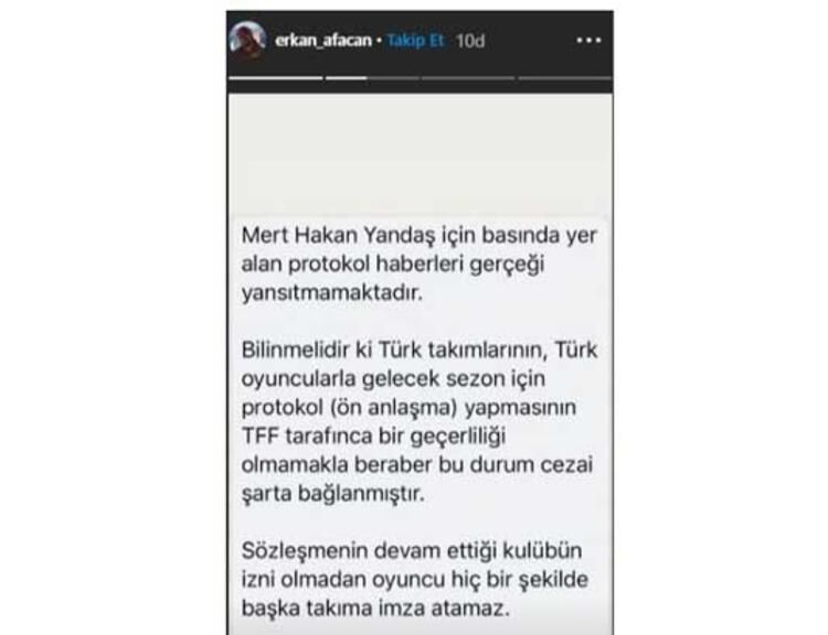 Mert Hakan Yandaş'ın menajerinden ön anlaşma açıklaması 3