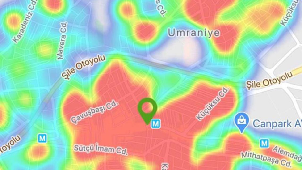 Son dakika... İstanbul’un koronavirüs yoğunluk haritası güncellendi; İşte en riskli bölgeler... 3