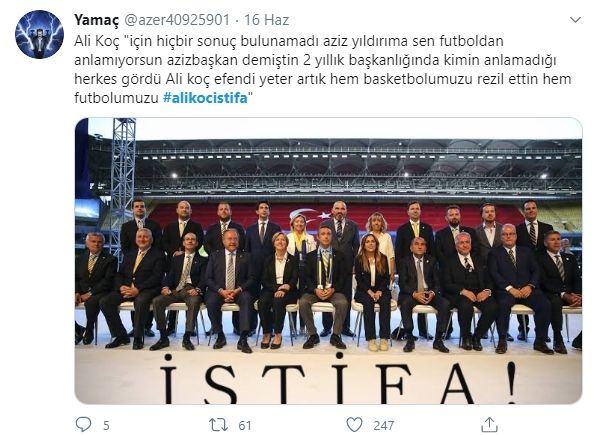 Fenerbahçe taraftarından Ali Koç'a büyük tepki... 1