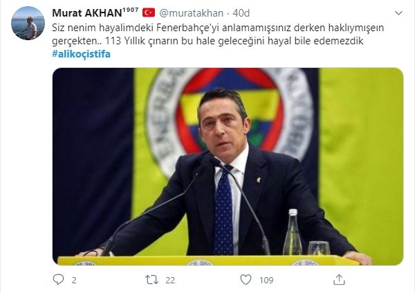 Fenerbahçe taraftarından Ali Koç'a büyük tepki... 5