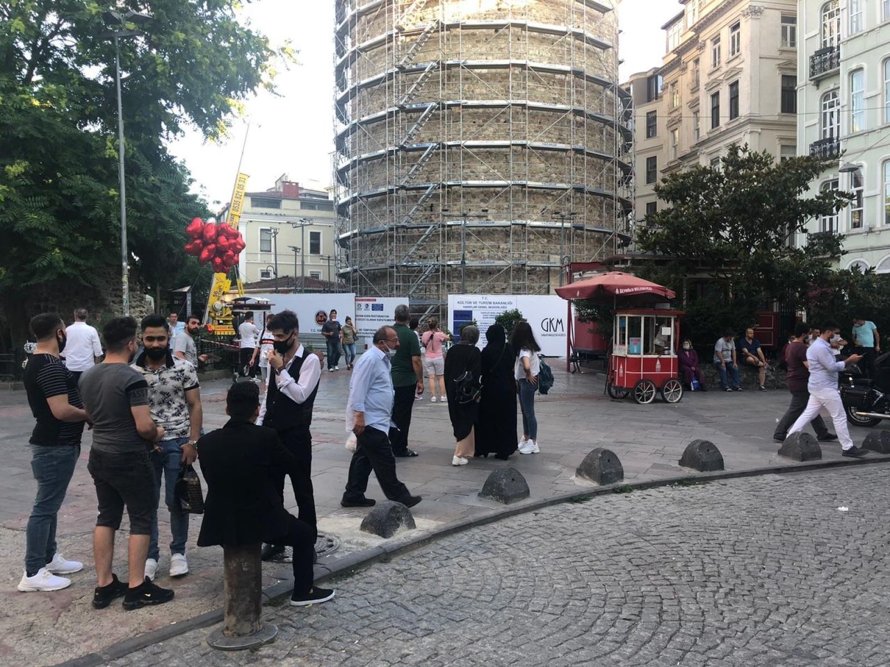 Galata Kulesi'nde restorasyon başladı 2
