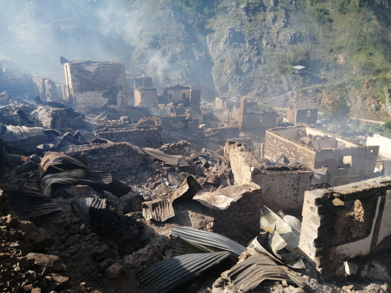 Artvin'deki yangının bilançosu 1