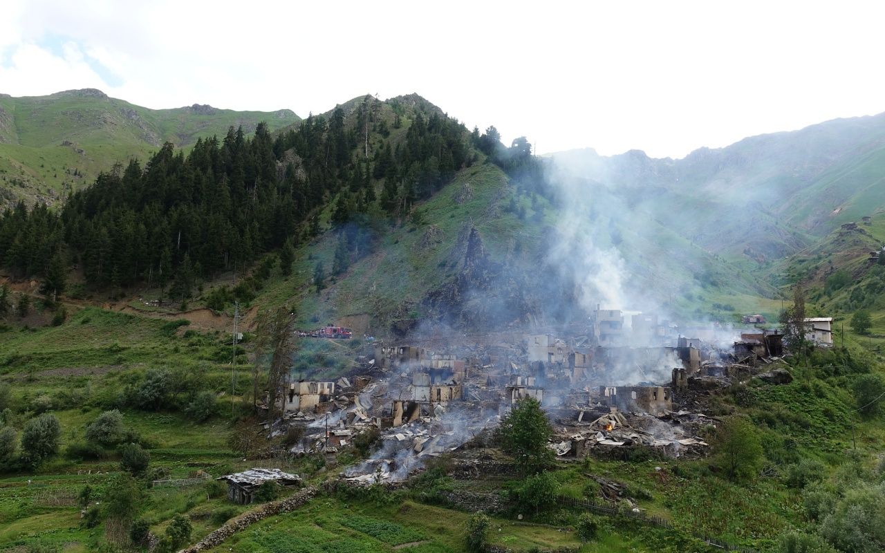 Artvin'deki yangının bilançosu 16