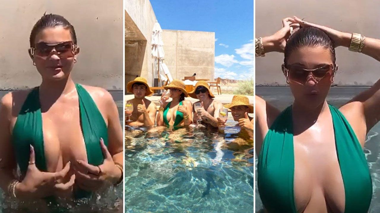 Kylie Jenner'ın havuz keyfi! 9
