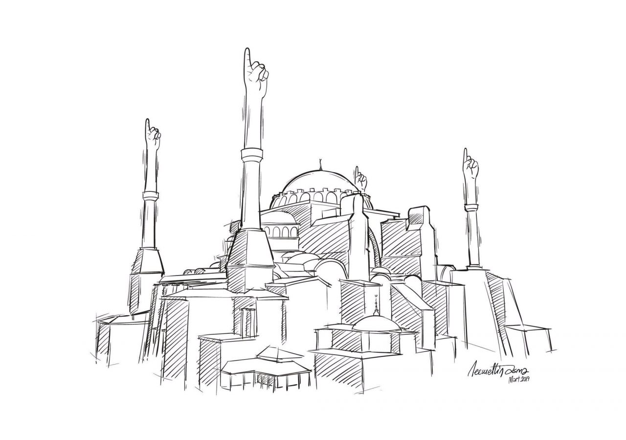 Karikatürlerle Ayasofya'nın ibadete açılması... 2