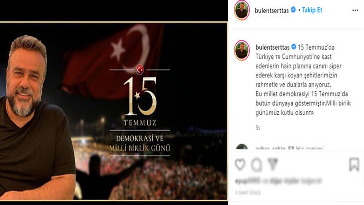 Ünlülerin 15 Temmuz paylaşımları 2