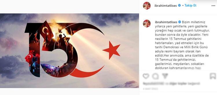 Ünlülerin 15 Temmuz paylaşımları 3
