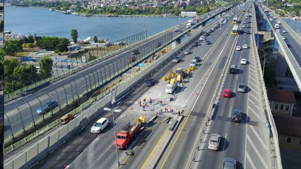Haliç Köprüsü'nde çalışmalar başladı 8