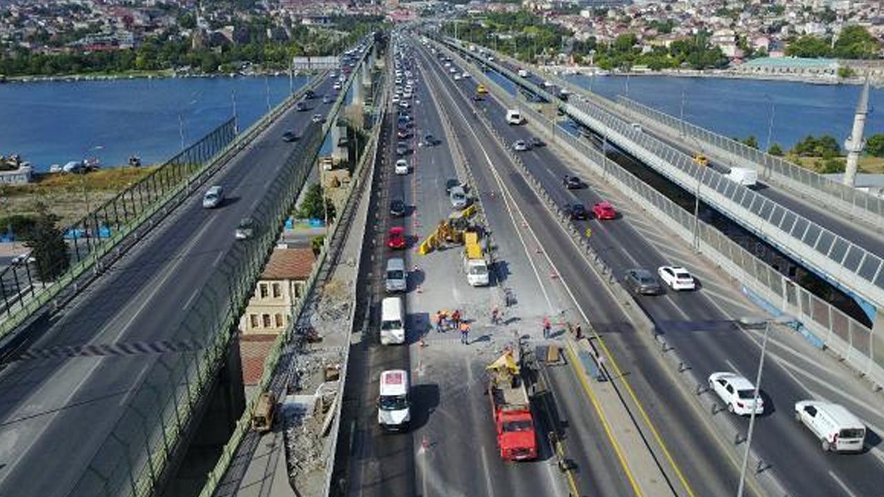 Haliç Köprüsü'nde çalışmalar başladı 9
