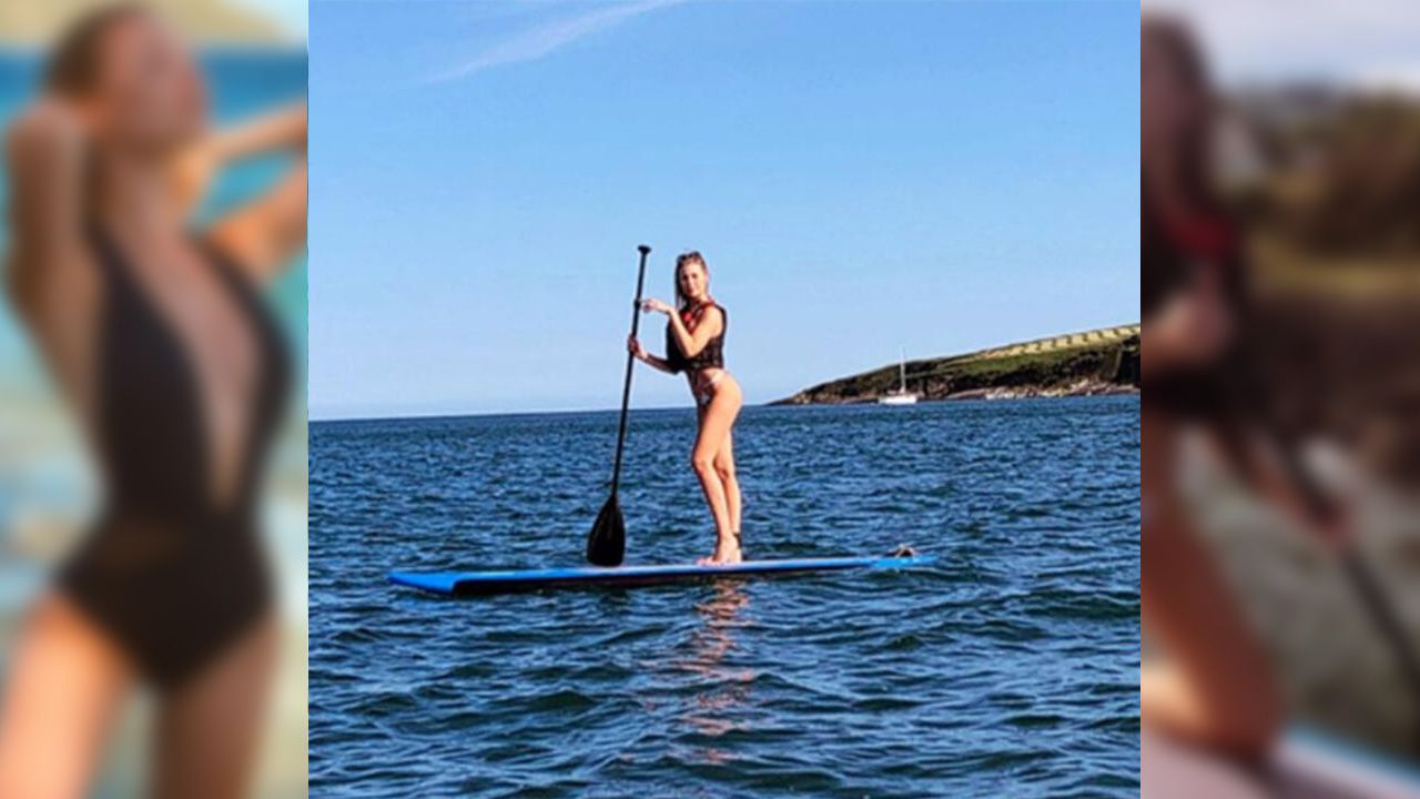 Chloe Loughnan'ın sörf macerası olaylı bitti! 3