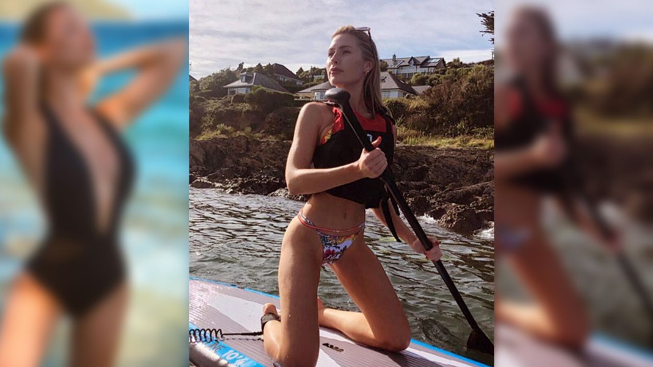 Chloe Loughnan'ın sörf macerası olaylı bitti! 5