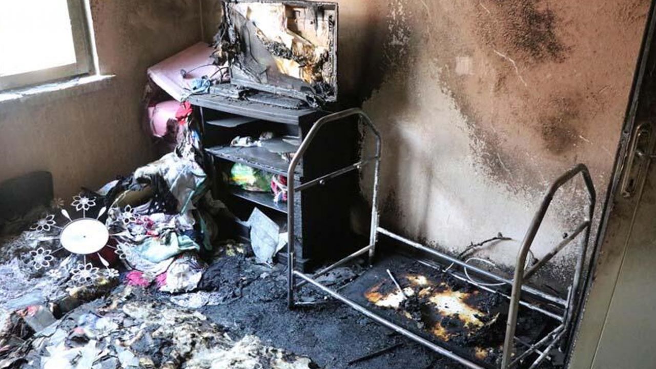 Evde çıkan yangında 5 aylık bebek öldü, 2 yaşındaki ablası da yaralandı 2