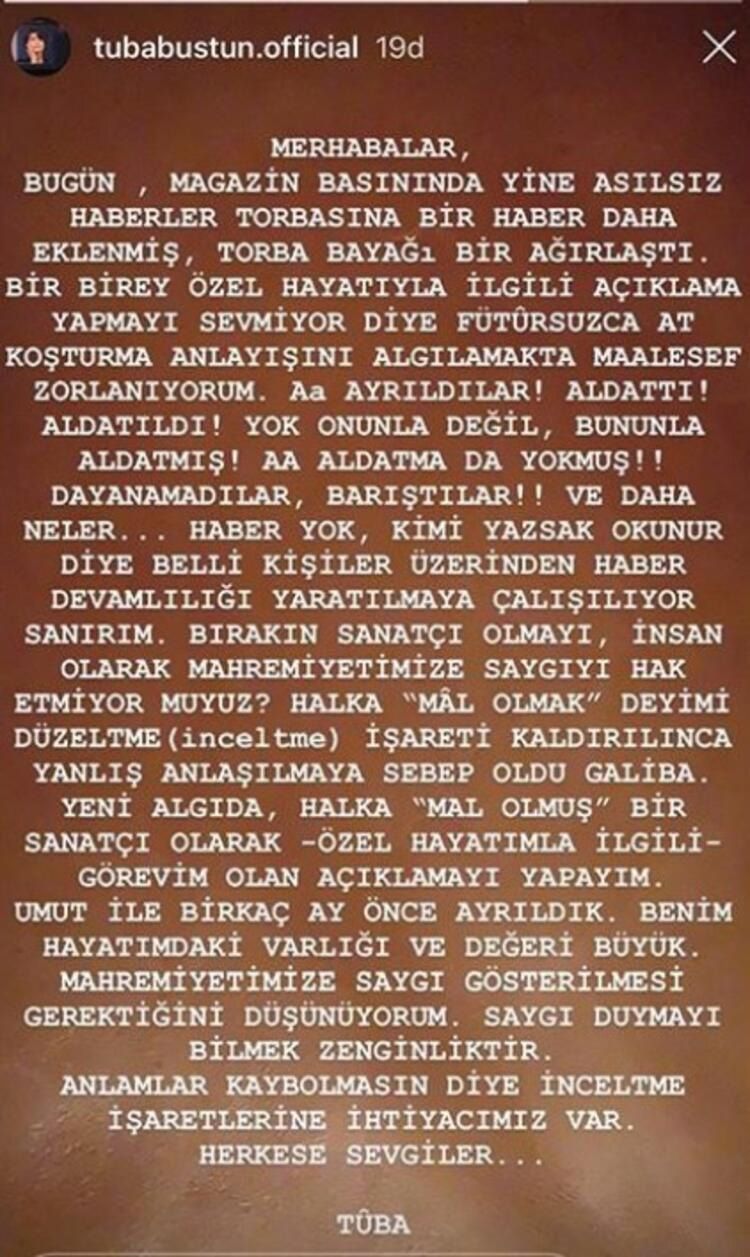 Tuba Büyüküstün'den 'ayrılık' açıklaması 6