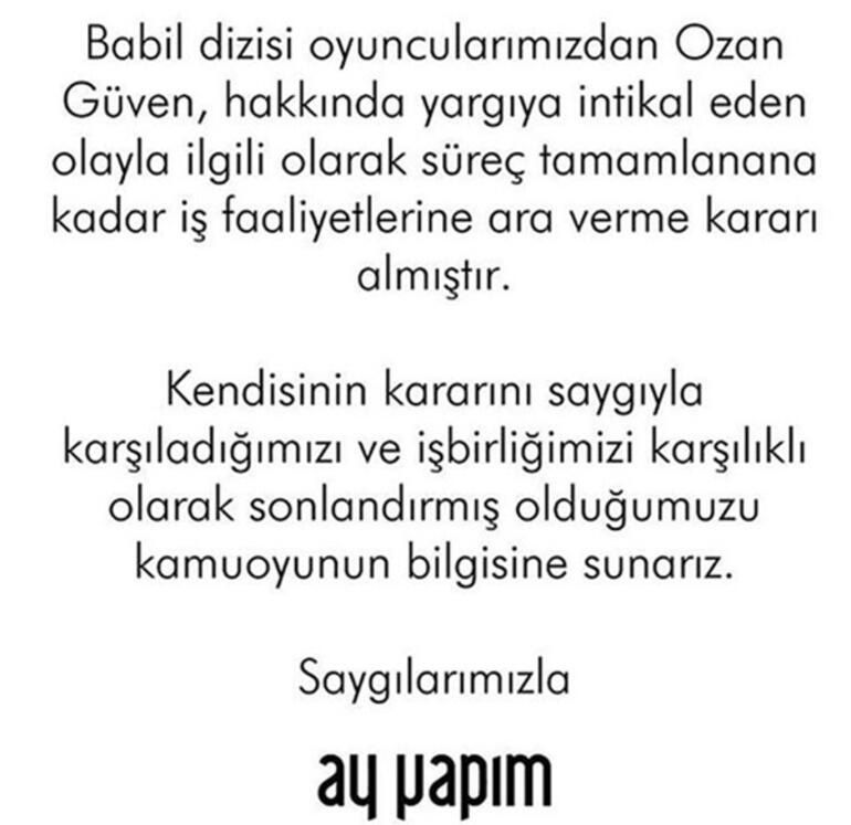 Ay Yapım'dan flaş Ozan Güven açıklaması 5