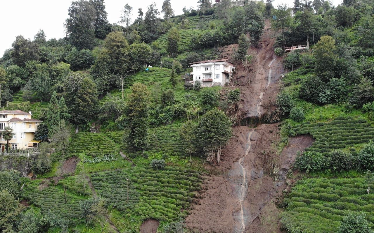 Rize'de heyelan riski olan evler boşaltıldı 2