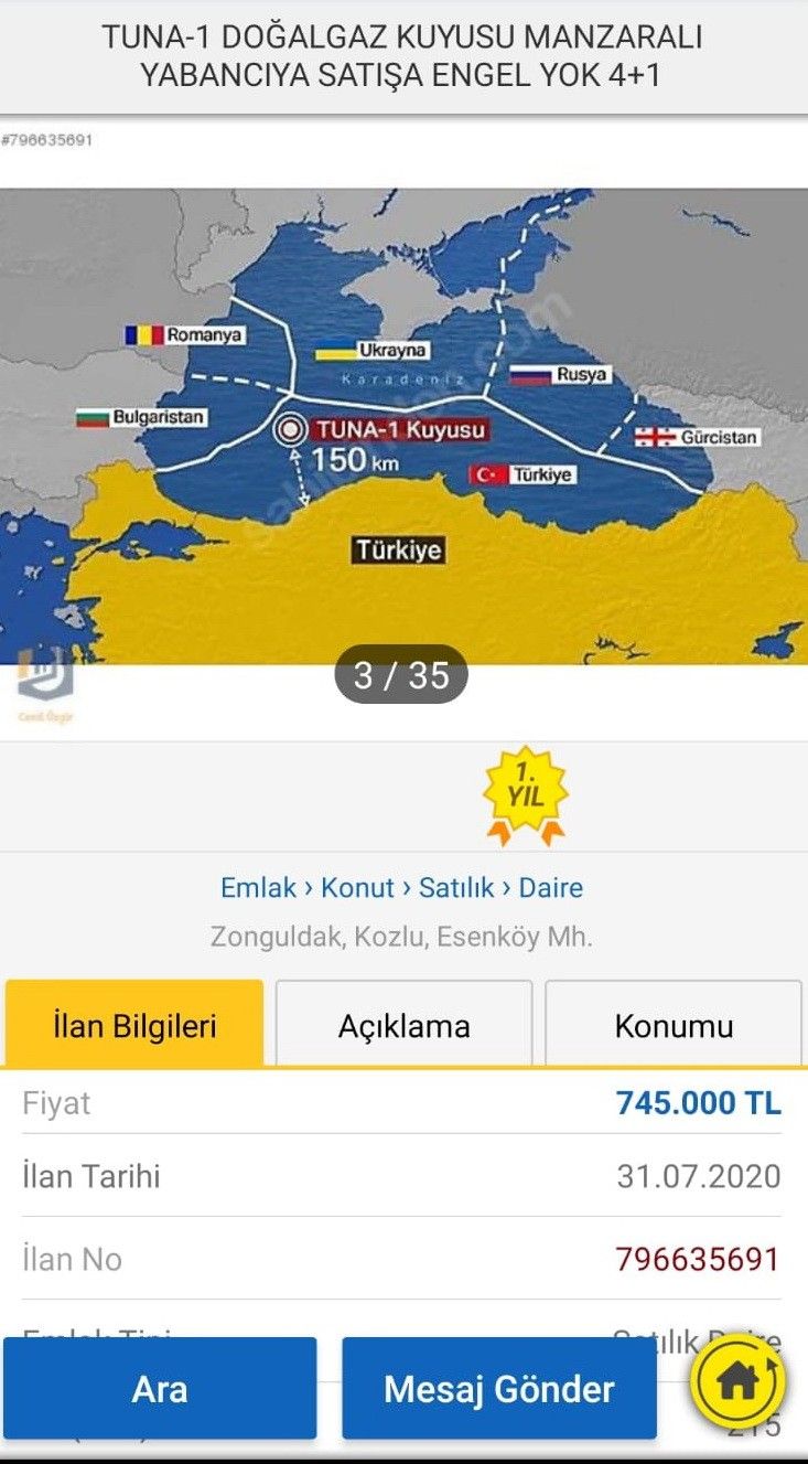 Sahibinden doğal gaz kuyusu manzaralı ev 2