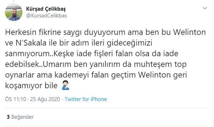 Beşiktaş'ta Welinton eleştirilerin hedefi oldu 4