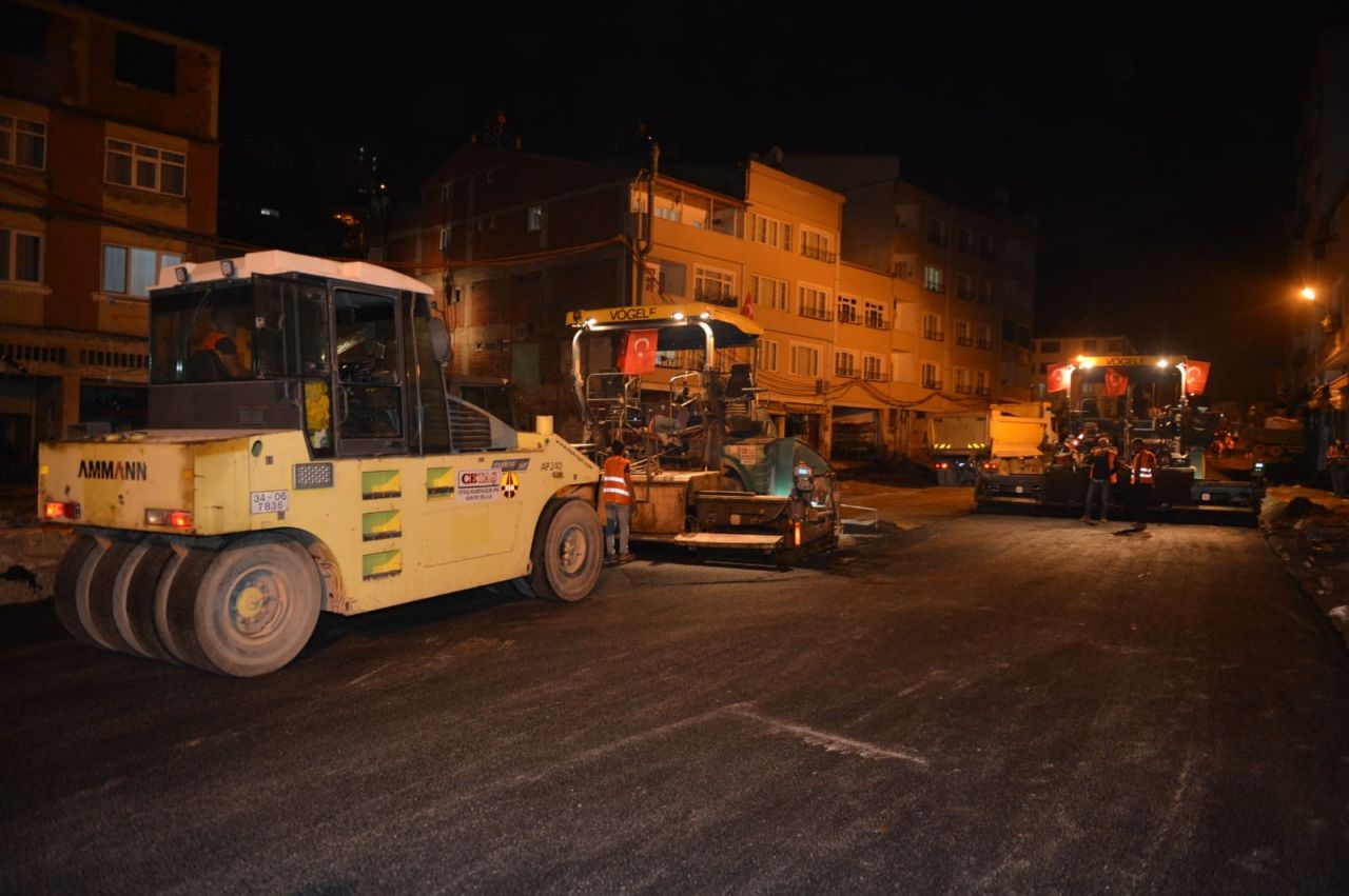Bakan Karaismailoğlu'ndan Dereli'de gece mesaisi 1