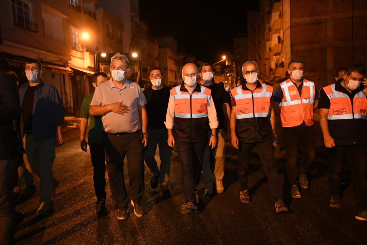 Bakan Karaismailoğlu'ndan Dereli'de gece mesaisi 4