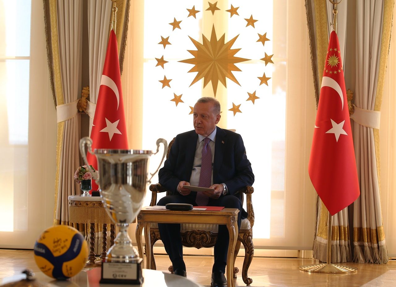 Erdoğan,şampiyonları kabul etti 5