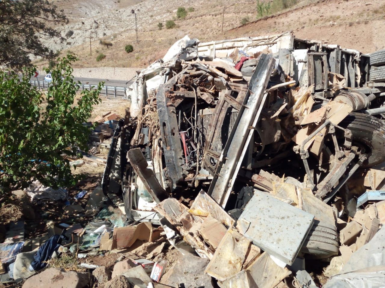 Arı kovanı yüklü kamyon devrildi: 3 ölü 14