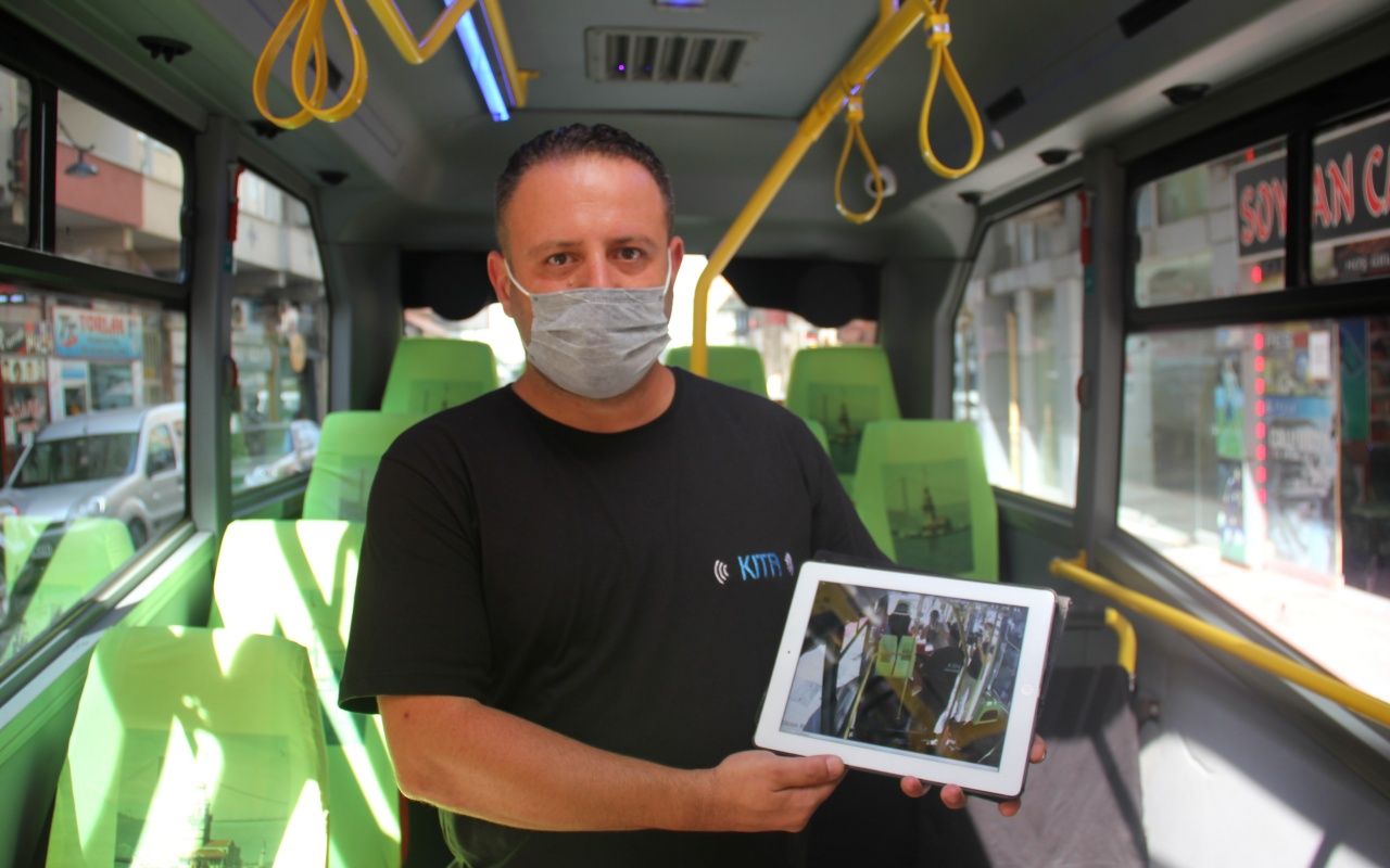 Rizeli minibüsçünün korona önlemi 6